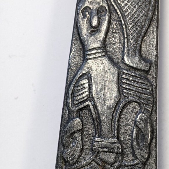 Norway Artist David Anderson Salad Fork Spoon Cast Pewter Oseberg Ship inspired - Picture 2 of 13